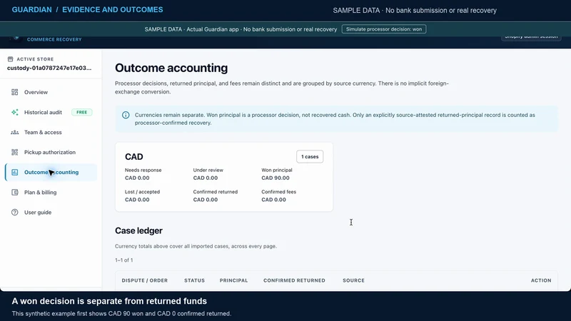 Guardian Commerce Recovery