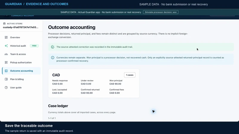 Guardian Commerce Recovery