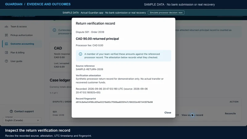 Guardian Commerce Recovery