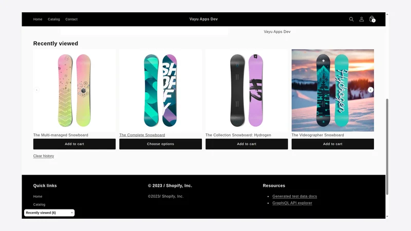 Vayu Recently Viewed Products