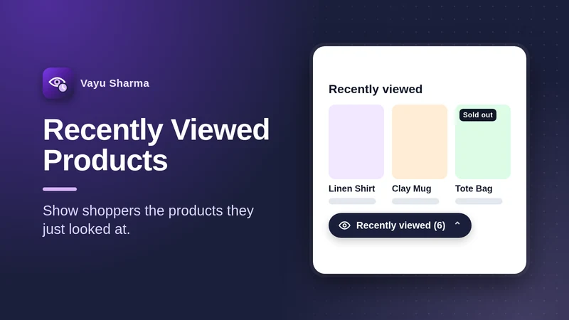 Vayu Recently Viewed Products