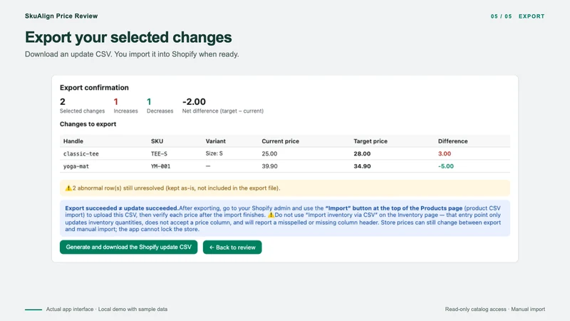 SkuAlign Price Review