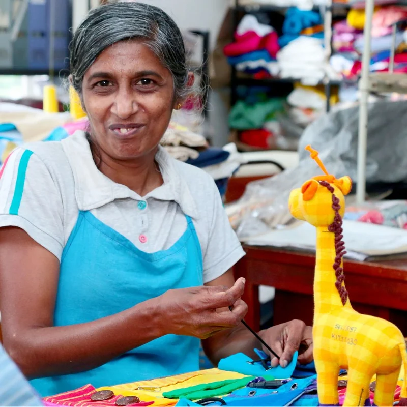 Osito patchwork algodón. Sri Lanka
