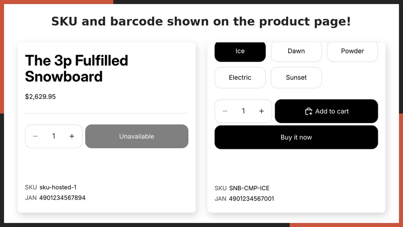UR: SKU & Barcode Display