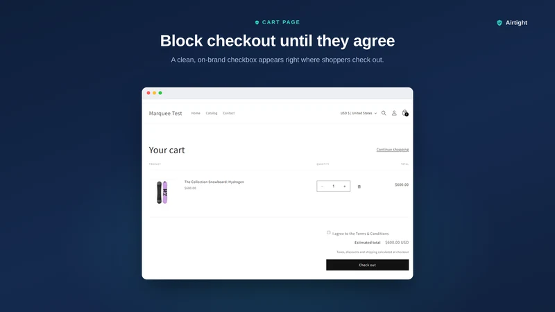 Airtight: Terms Checkbox