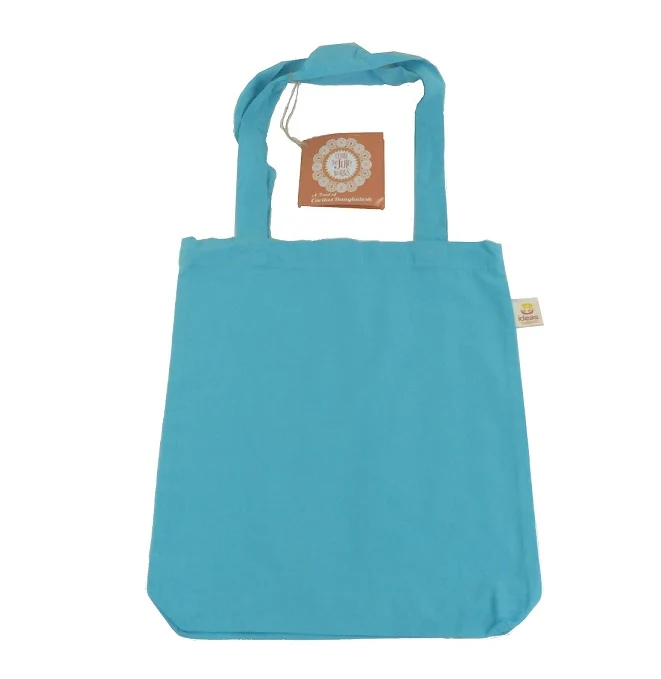 Bolsa algodón turquesa