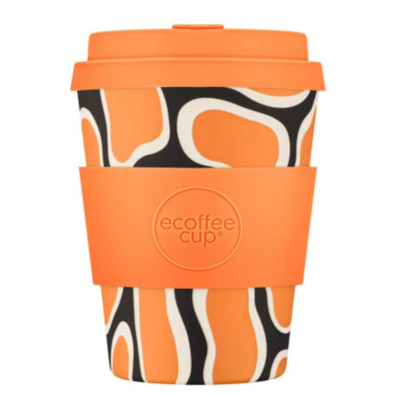 Vaso reutilizable naranja ecoffee