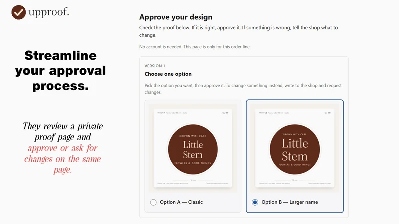 Upproof: Upload & Approve
