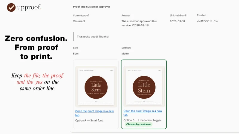 Upproof: Upload & Approve