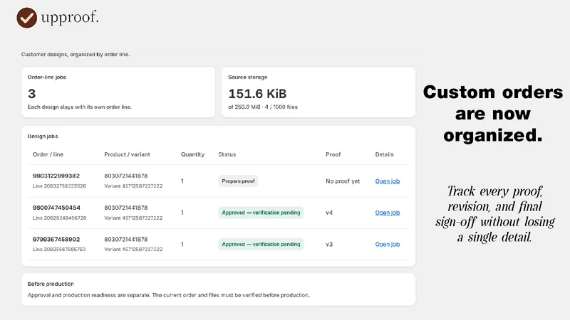 Upproof: Upload & Approve