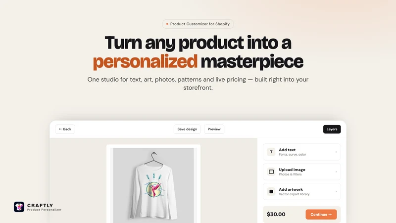 Craftly ‑ Product Personalizer