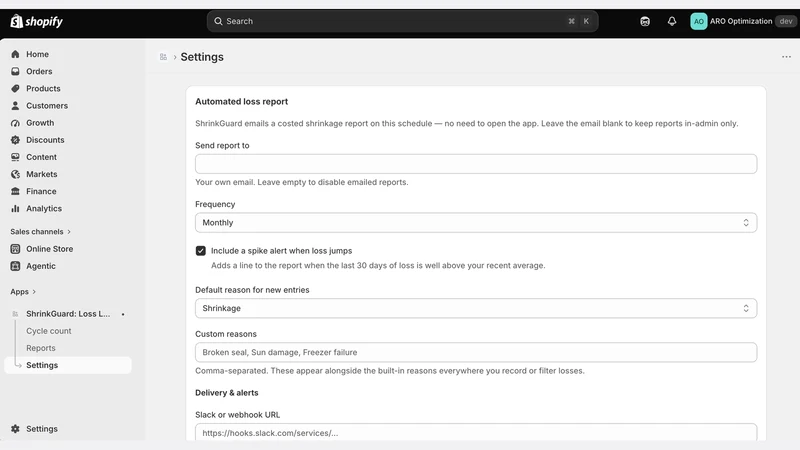 ShrinkGuard: Loss Ledger