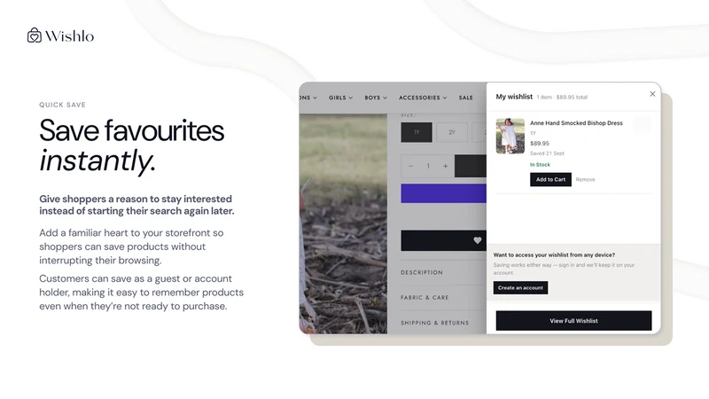 Wishlo: Wishlist & Favorites
