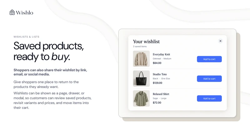 Wishlo: Wishlist & Favorites