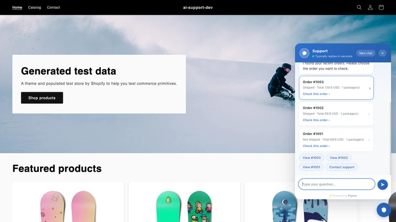 Pigeon: AI Order Support Agent