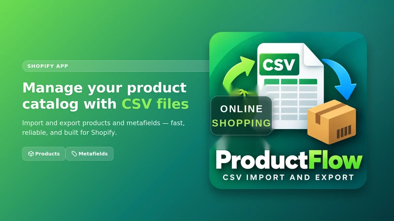 ProductFlow CSV Import and Exp