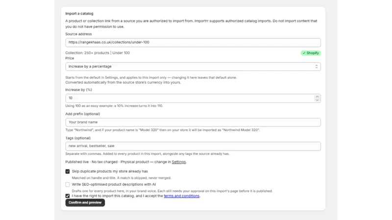 Importrr: Catalog Importer