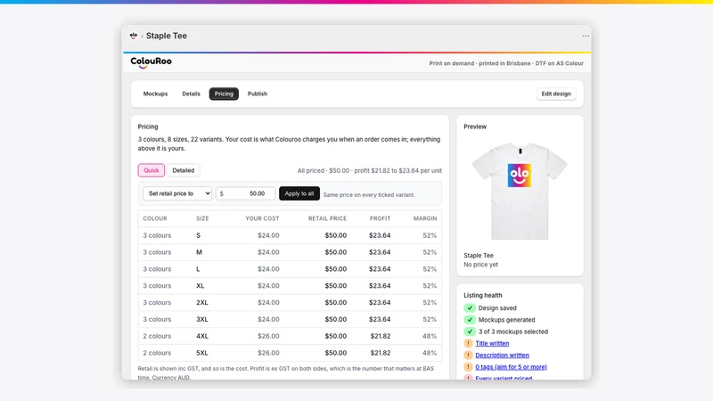 Colouroo: Print On Demand Aus