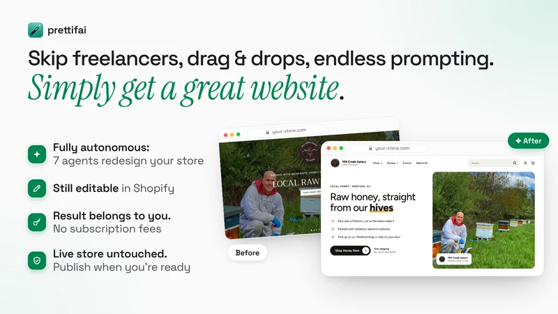 Prettifai – AI store redesign