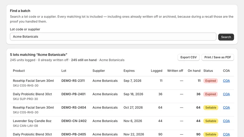 BatchGuard: Expiry & Lots