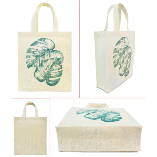 Bolsa de yute hoja
