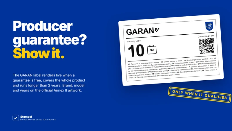 Stempel: EU GARAN Label