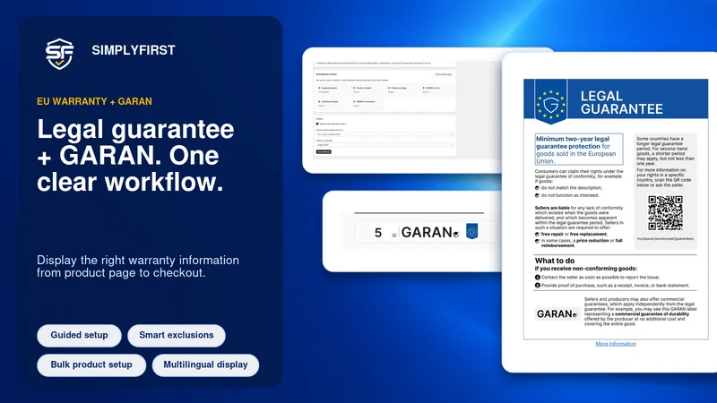 Simplyfirst: EU Warranty/GARAN