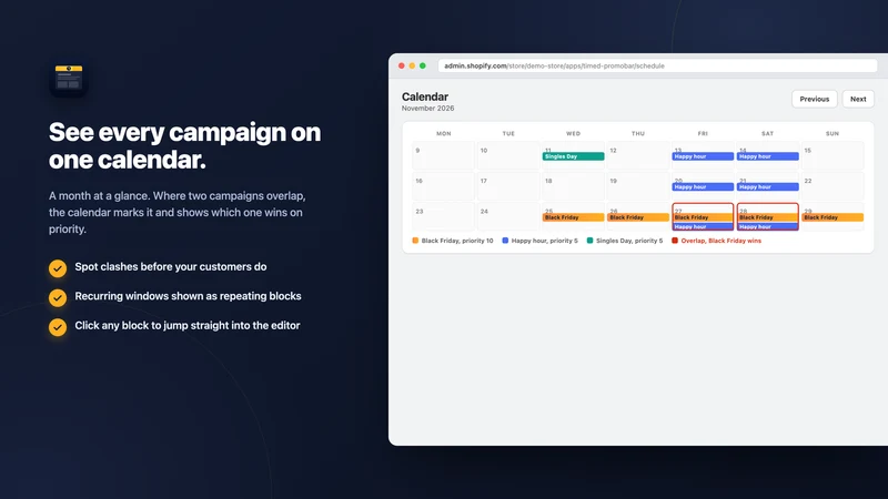 Timed Promobar