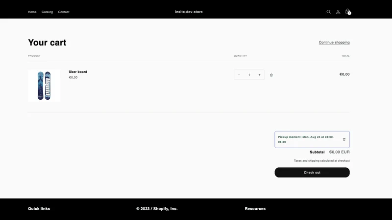 Pickup Scheduler ‑ InSite