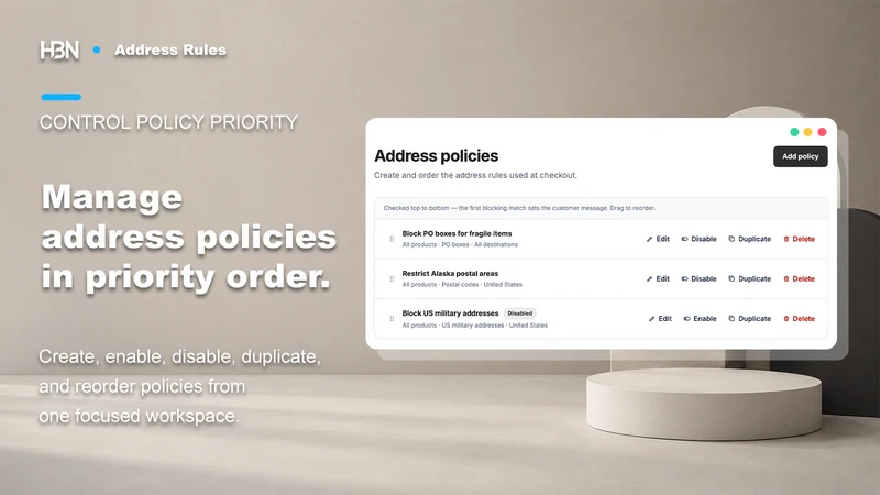 HBN: Address Rules