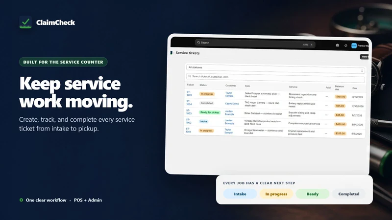 ClaimCheck: Service Tickets