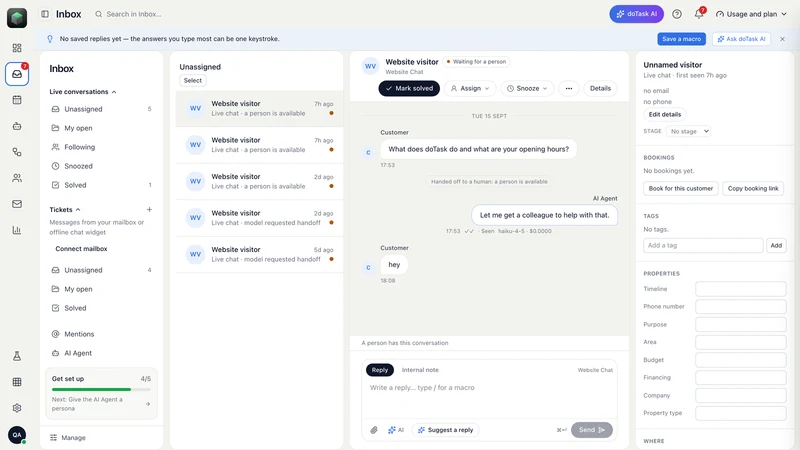 doTask:AI Chat, Booking, Email