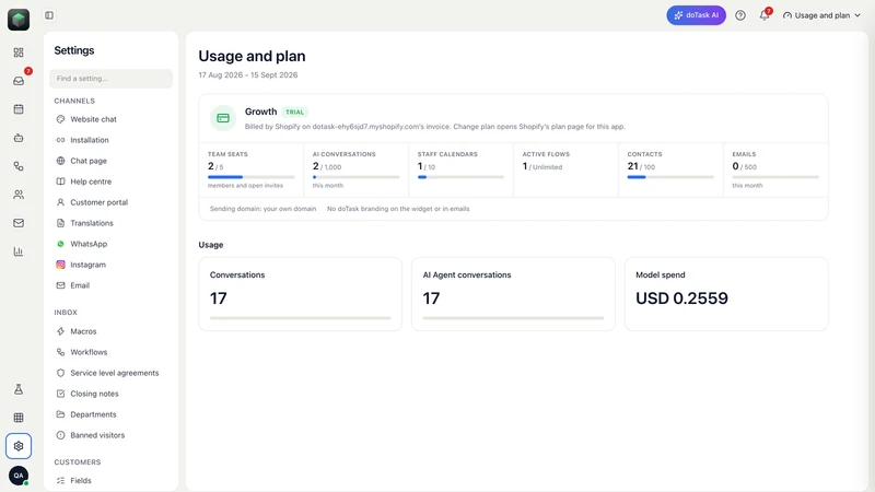 doTask:AI Chat, Booking, Email