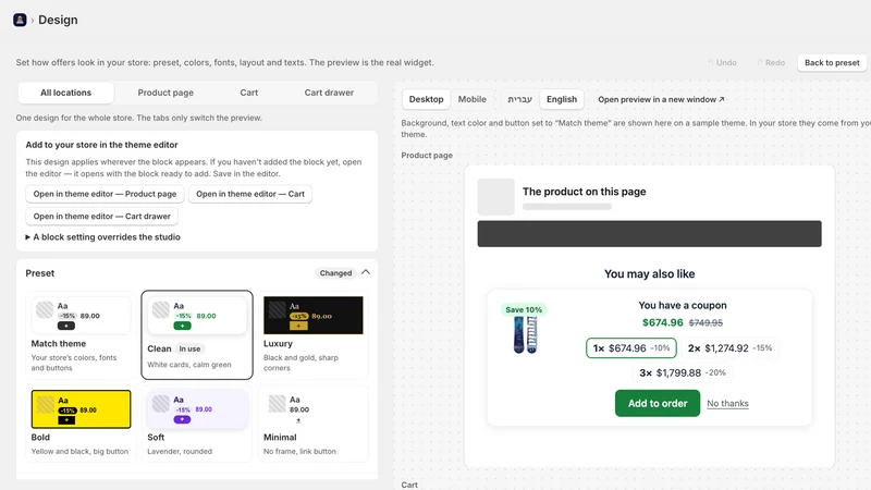 CashEngine: Upsell & Bundles