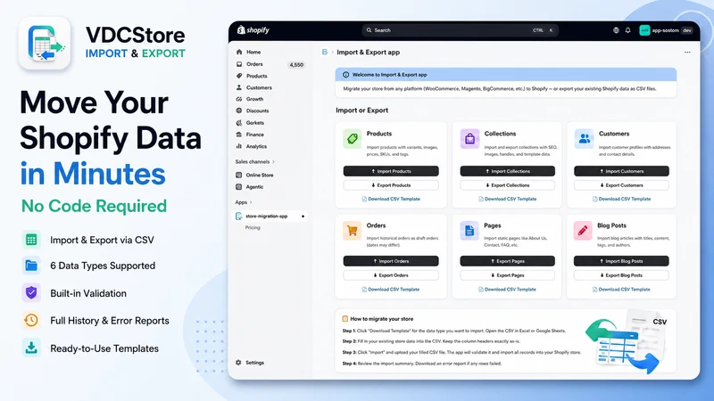 VDCStore Import & Export