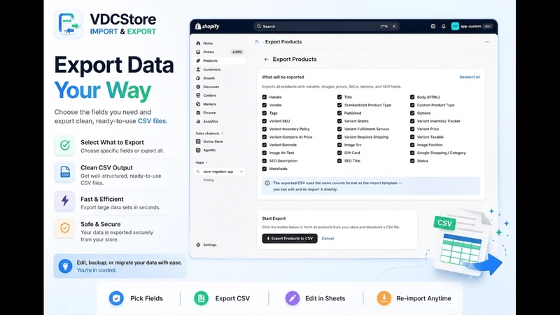 VDCStore Import & Export