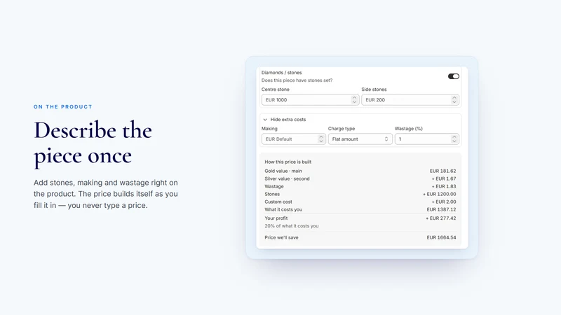 JewelExperts Jewelry Pricing
