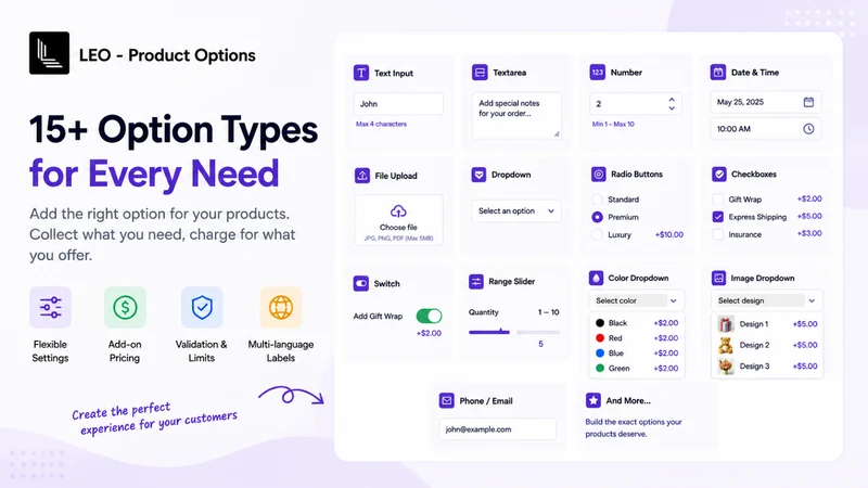 LEO ‑ Product Options
