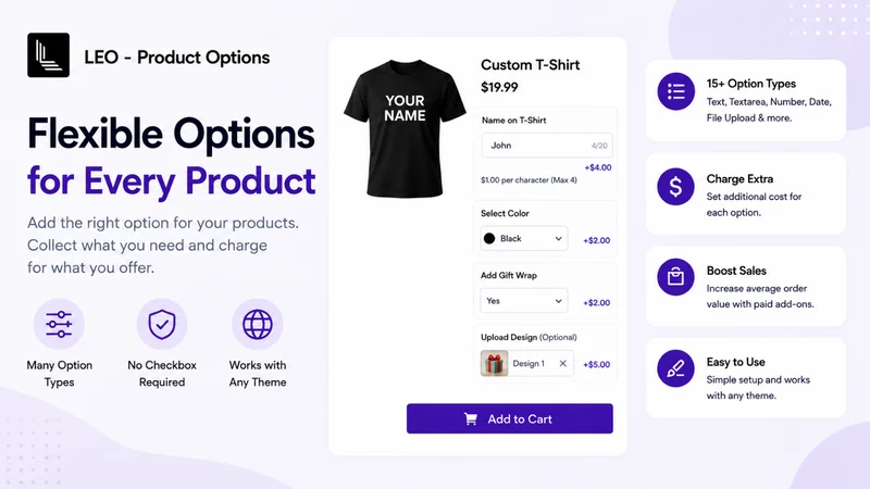 LEO ‑ Product Options