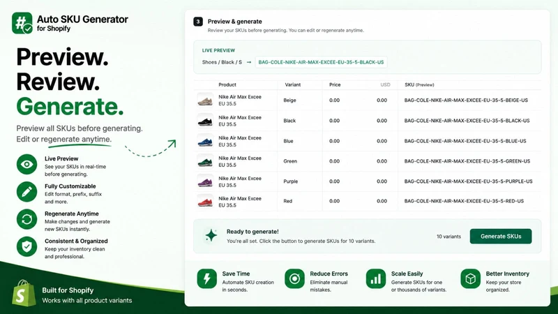 Auto SKU Generator