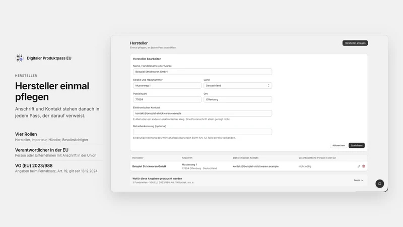 DPP‑Digitaler Produktpass EU