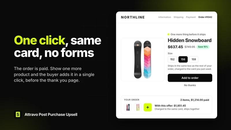Attravo: Post Purchase Upsell