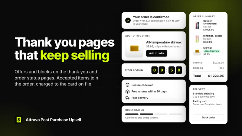 Attravo: Post Purchase Upsell