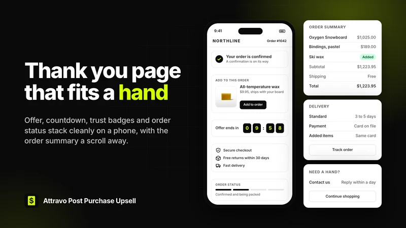 Attravo: Post Purchase Upsell