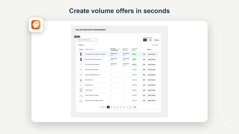 SellApp: Bulk Discounts