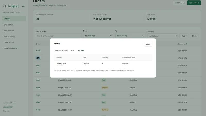 OrderSync