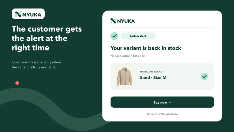 Nyuka ‑ Return Stock Alert