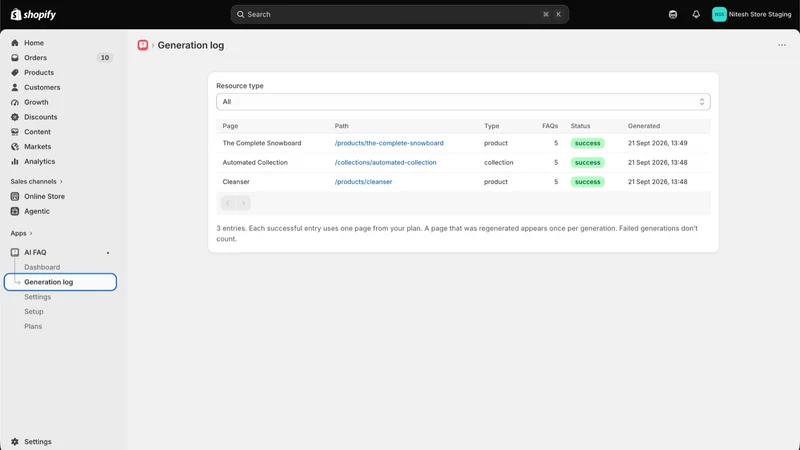 AutoFAQ: AI Product FAQ & SEO