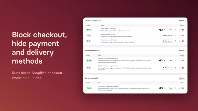 Lit Checkout Rules & Limits