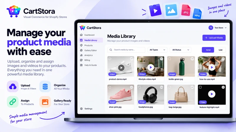 CartStora Shoppable videos